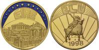 Deutschland Medaille EUROPE ECU SERIES IRELAND ÉIRE GILDED PROOF LIKE GILT MEDAL 1998 #ME233 -