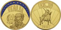 Deutschland Medaille EUROPE ECU SERIES ITALY ITALIA GILDED PROOF LIKE GILT MEDAL 1997 #ME240 -