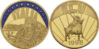 Deutschland Medaille EUROPE ECU SERIES ITALY ITALIA GILDED PROOF LIKE GILT MEDAL 1998 #ME242 -