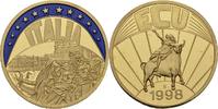 Deutschland Medaille EUROPE ECU SERIES ITALY ITALIA GILDED PROOF LIKE GILT MEDAL 1998 #ME243 -