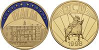 Deutschland Medaille EUROPE ECU SERIES ITALY ITALIA GILDED PROOF LIKE GILT MEDAL 1998 #ME246 -