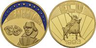 Deutschland Medaille EUROPE ECU SERIES GREAT BRITAIN GILDED PROOF LIKE GILT MEDAL 1993 #ME287 -