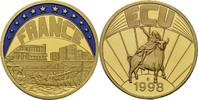 Deutschland Medaille EUROPE ECU SERIES FRANCE GILDED PROOF LIKE GILT MEDAL 1998 #ME300 -