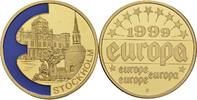Deutschland Medaille EUROPE SERIES STOCKHOLM SWEDEN SVERIGE 1999 GILDED PROOF LIKE GILT MEDAL #ME258 -