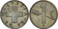 Schweiz 1 Rappen Schweiz 1 Rappen 1953 B Bern Bronze HELVETIA Kreuz Suisse Switzerland KM # 46 -