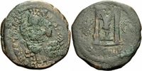 Byzanz Follis Byzanz Justinian I. Follis Theoupolis Antiochia 532-537 Thron Zepter Sear 214