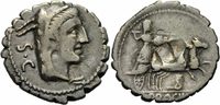 Rom Republik Denar Procilius Denar Serratus Rom Juno Sospita Ziege Schild Biga Schlange Albert 1274