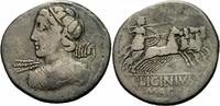 Rom Republik Denar Licinius Macer Denar Rom 84 BC Apollo Blitz Minerva Schild Quadriga Albert 1237