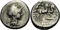 Rom Republik Denar Cipius Denar Rom 115/114 v. Chr. Roma Helm Victoria Biga Ruder Pferd Albert 1063