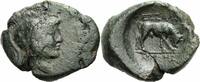 Makedonien Bronze Thessalonike Makedonien AE Athena Helm Stier Bull Thessalonica SNG Cop. 359