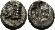 Ionien Hemiobol Ionien AR Hemiobol Incerte Münzstätte Apollon Quadratum Incusum SNG v. Aul. 1808