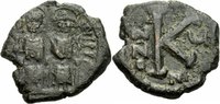 Byzanz Halbfollis Byzanz Justin II Halbfollis 20 Nummi Nicomedia 569/570 Sophia Thron Sear 370