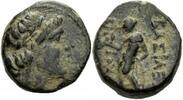 Seleukiden Bronze Antiochos III der Große Seleukiden AE Antiochia Apollon Pfeil Bogen SC 1055