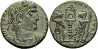 Rom Kaiserreich Follis Constantin II Follis Arles 337-340 GLORIA EXERCITVS Standarte Soldaten RIC 1