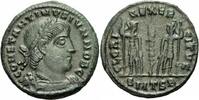 Rom Kaiserreich Follis Constantin II Follis Thessalonica 336/7 GLORIA EXERCITVS Standarte RIC 223 /2