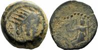 Seleukiden Bronze Antiochos IV Epiphanes Seleukiden AE Chalkon Samaria 168-164 Gottheit SC 1489