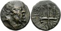 Karien Bronze Halikarnassos Karien Bronze 150-50 v.Chr. Poseidon Taenia Dreizack Delphin BMC -