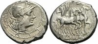 Rom Republik Denar Acilius Denar Rom 130 Roma Helm Herkules Tropaeum Keule Quadriga Albert 971