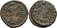 Rom Kaiserreich 1/2 Centenionalis Valentinian II Aes IV Nummus Siscia 384-387 VICTORIA AVGGG Kranz RIC 39 (a) 3