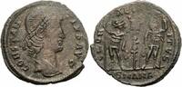Römisches Kaiserreich Follis Constantius II Follis Antiochia 337-347 GLORIA EXERCITVS Soldaten RIC 56 / 1 - S -