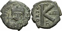 Byzanz Follis Byzanz Justinian I Halbfollis Theoupolis Antiochia 549/550 Kreuz Sear 230