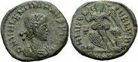 Rom Kaiserreich 1/2 Centenionalis Valentinian II Nummus Cyzicus 388-392 SALVS REI PVBLICAE Victoria RIC 26 (a) 2