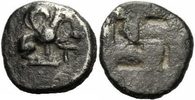 Ionien 1/3 Obol Teos Ionien Tritemorion 475-450 v. Chr. Greif Griffin Quadratum Incusum Balcer -