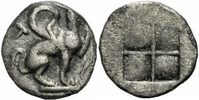 Ionien 1/3 Obol Teos Ionien Tritemorion 475-450 Greif Griffin Quadratum Incusum Klein 479 var.