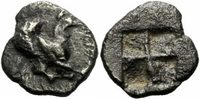 Ionien 1/2 Obol Teos Ionien Hemiobol 540-500 v.Chr. Greif Griffin Quadratum Incusum Klein 473
