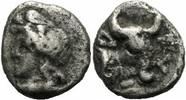 Mysien Hemiobol Kyzikos Mysien Hemiobol 410-400 Attis Thunfisch Stierkopf Phrygian Cap Klein 268