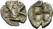 Ionien Tetartemorion Teos Ionien Tetartemorion 475-450 Greif Kopf Griffin Quadratum Incusum Klein 481