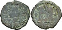 Byzanz Follis Byzanz Justin I Follis Constantinopolis 518-522 Sterne Kreuz Justinus I Sear 62