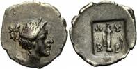 Lykien 1/4 Drachme, Hemikitharephoroi Kragos Lykien Lykische Liga 1/4 Drachme Artemis Kornähre Incusum Troxell 128.1