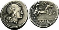 Rom Republik Denar Rutilius Flaccus Denar Rom 77 Roma Helm Victoria Biga Kranz Pferd Albert 1286
