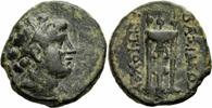 Seleukiden Bronze Antiochos III der Große Seleukiden Bronze Sardeis 215-213 Apollon Dreifuß SC 971