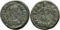 Rom Kaiserreich 1/2 Centenionalis Valentinian II AE Nummus Siscia mint 384-387 VICTORIA AVGGG Victory RIC 39 (a) 1