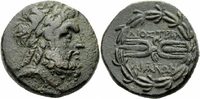 Lydien Bronze Tralles Lydien Bronze 133 v.Chr. Zeus Blitzbündel Kranz Tralleis SNG Kayhan 1010