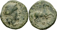Ionien Kleinbronze Kolophon Ionien Kleinbronze 350-300 v.Chr. Apoll Lorbeerkranz Pferd Horse BMC 36