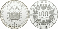Österreich 100 Schilling Österreich 100 Schilling 1974 PP XII. Olympia Winterspiele Innsbruck 1976 ANK 1