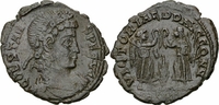 Rom Kaiserreich Follis Constans Follis Aquileia 347/348 VICTORIAE DD AVGGQ NN Victoria Palmzweig RIC 86